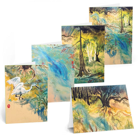 Nature's Balance Mural Full Set of 5 Greeting Cards