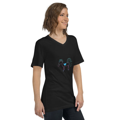 Bethany's Horse Unisex Short Sleeve V-Neck T-Shirt