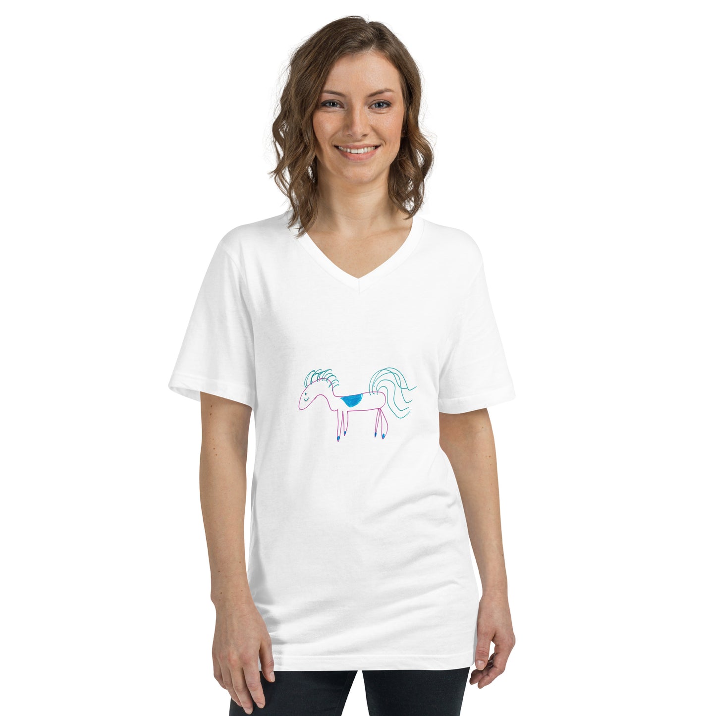 Bethany's Horse Unisex Short Sleeve V-Neck T-Shirt