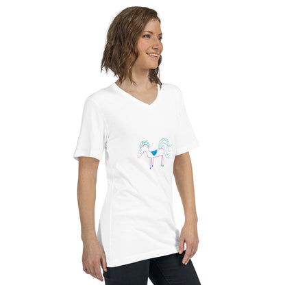 Bethany's Horse Unisex Short Sleeve V-Neck T-Shirt